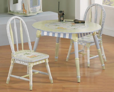 hand painted childrens table and chair sets